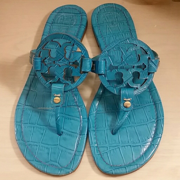 Tory Burch Shoes - RARE Tory Miller  Leather Sandals in Crocodile